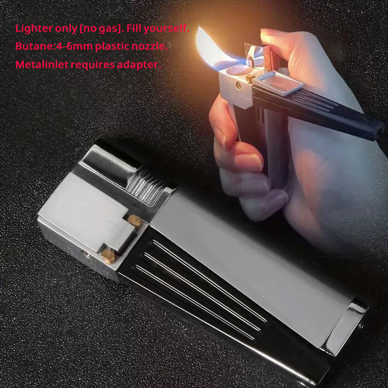 [Foxlume]Windproof 2 in 1 Lighter Refillable Folding with Adjustable F