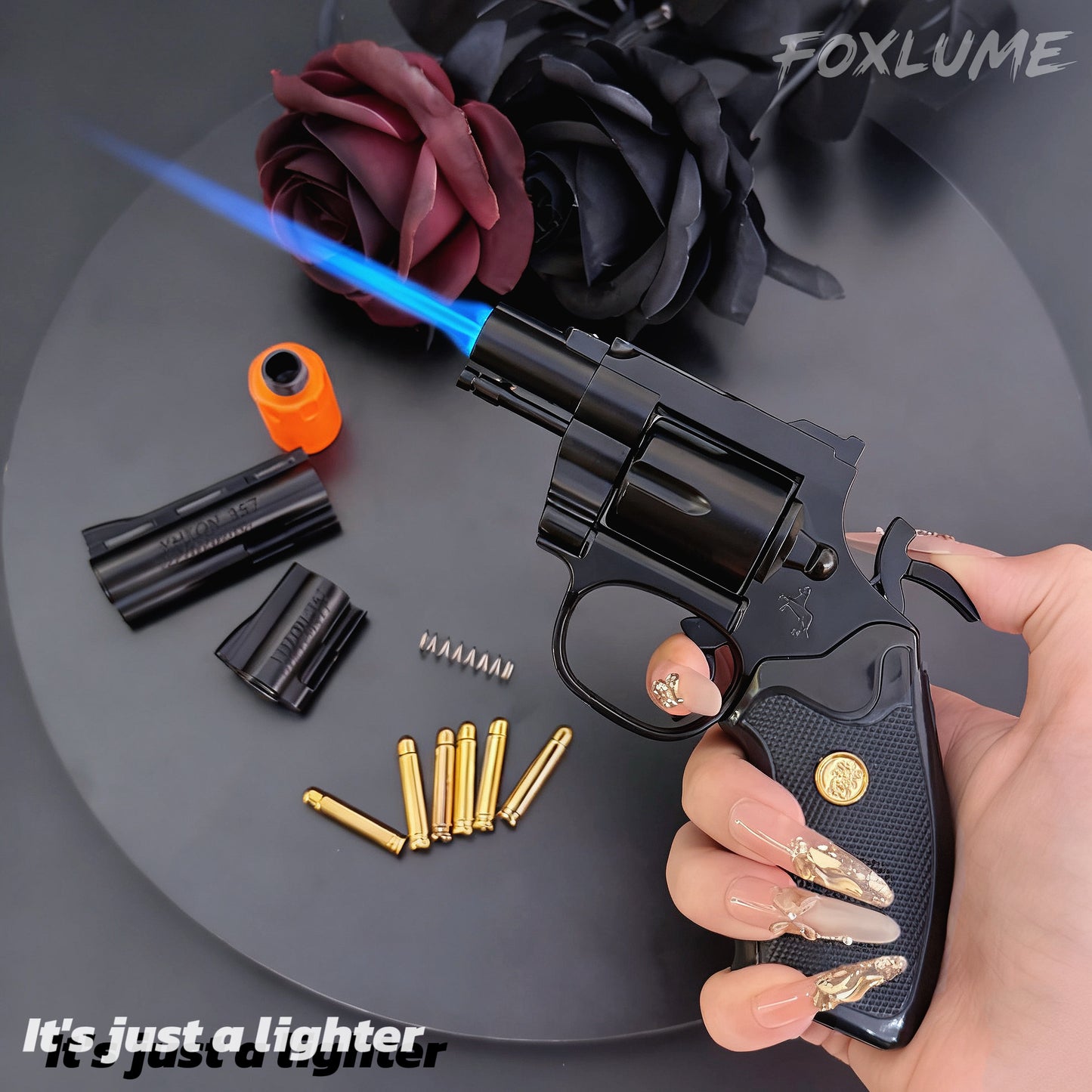 [Foxlume] No.39 Windproof Lighter | Adjustable Refilable Adjustable | Fuel Not Included