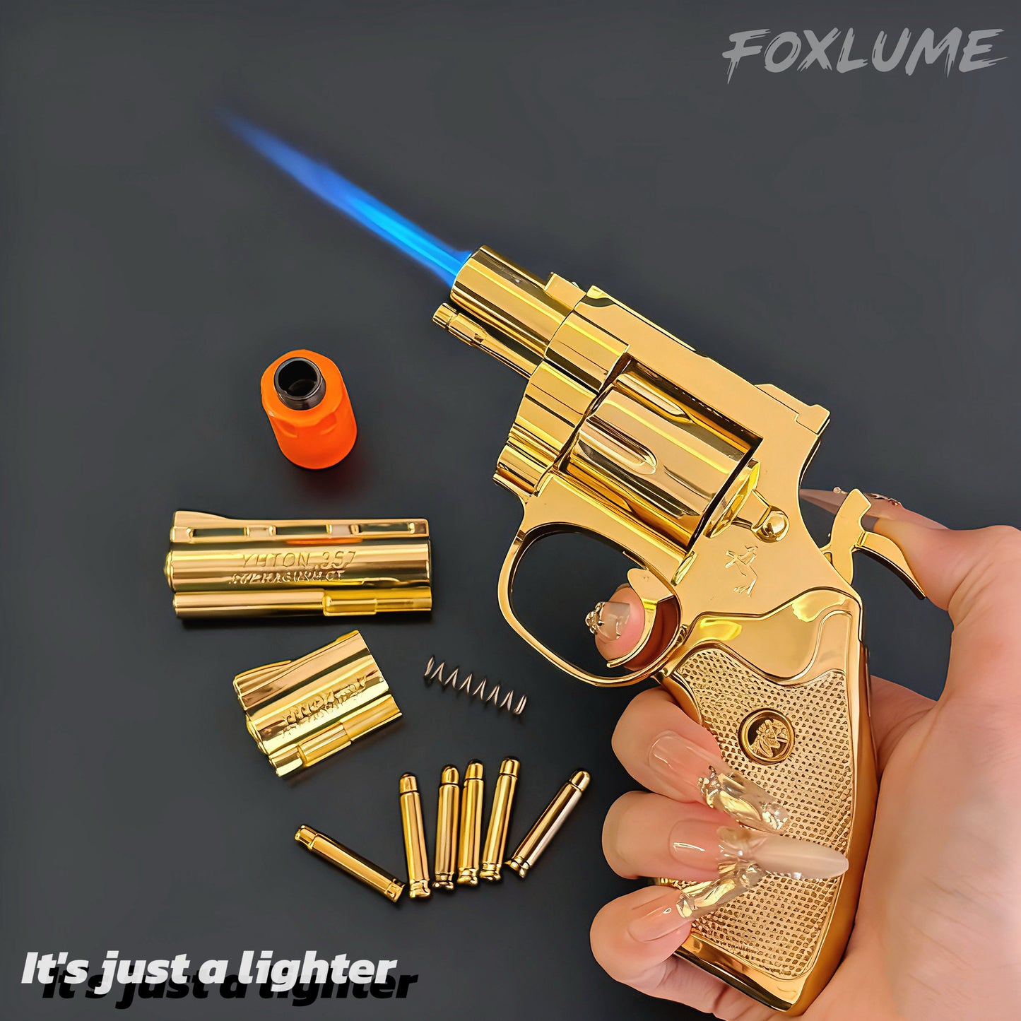 [Foxlume] No.39 Windproof Lighter | Adjustable Refilable Adjustable | Fuel Not Included