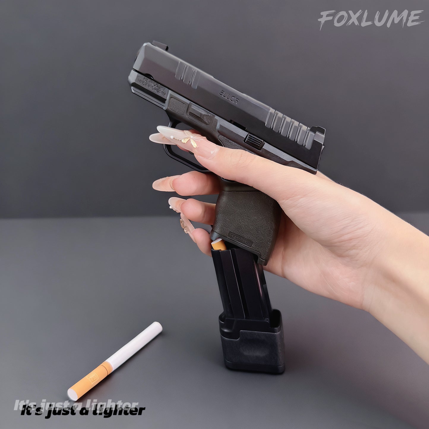 Cool Windproof Metal Lighter | Butane Not Included | Refillable Adjustable | Two Color Flames | Cool Lighter | Cool Gift for Men,BoyFriend, Father|Father's Day