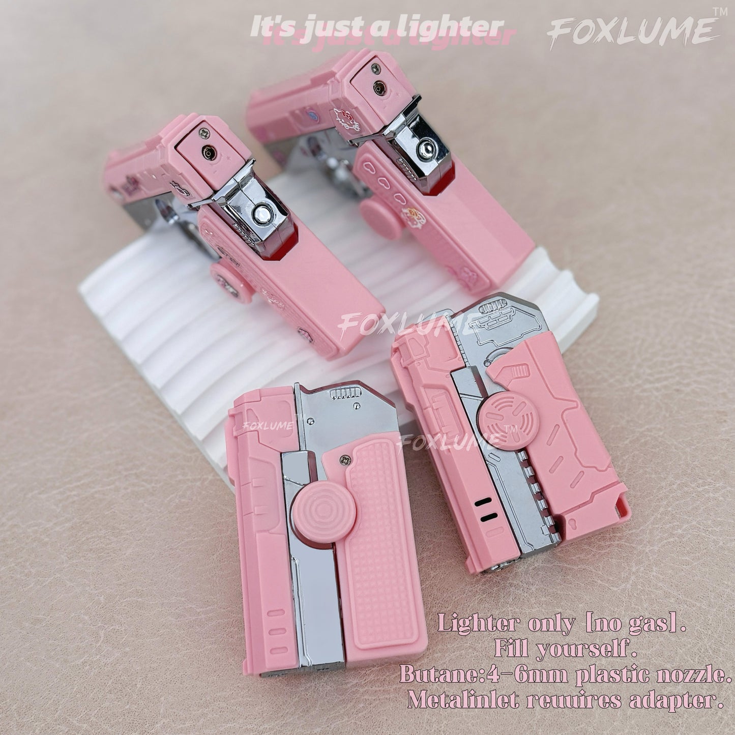 Elegant Fidget Lighter: Foldable Windproof Flame with Gyroscope for Stress Relief