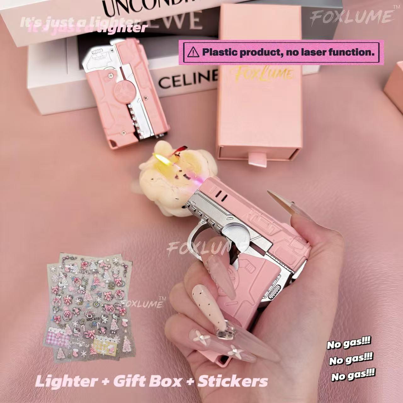 Elegant Fidget Lighter: Foldable Windproof Flame with Gyroscope for Stress Relief